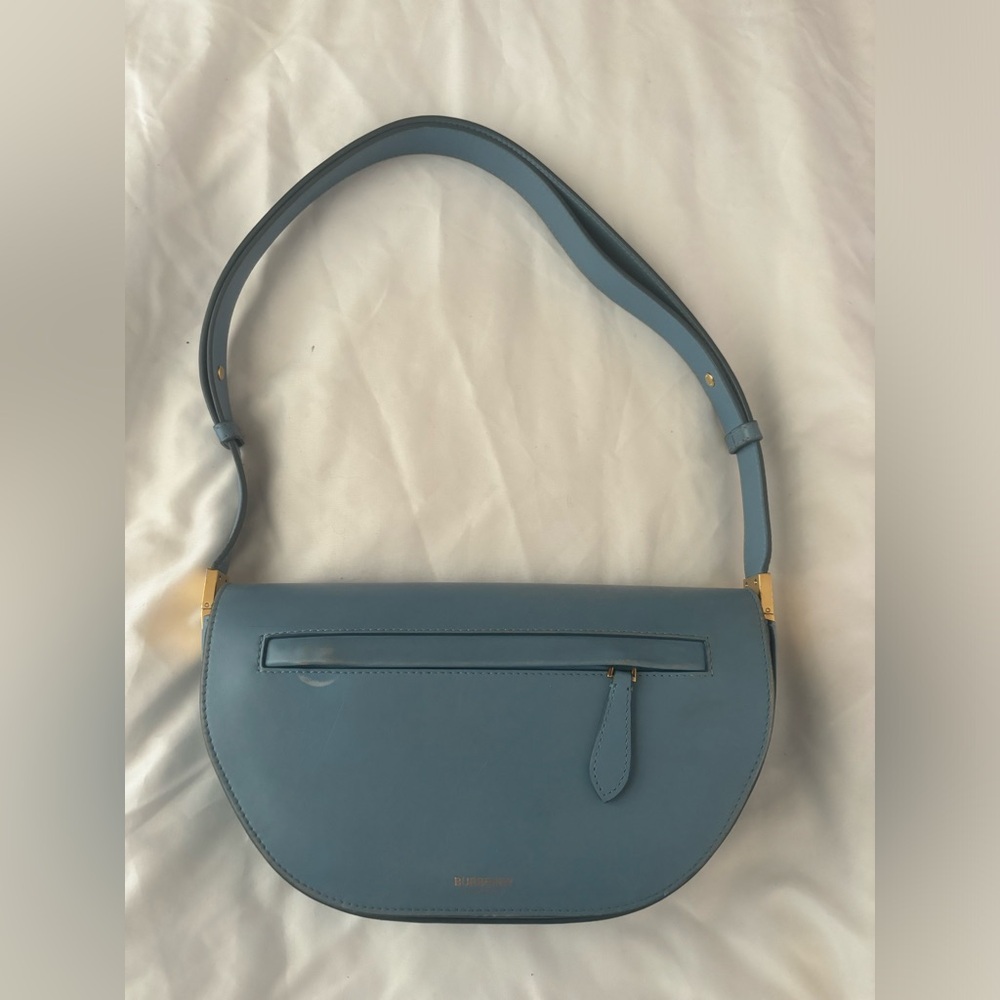 Burberry Lambskin Olympia Crossbody/ Shoulder Bag in Pale Blue